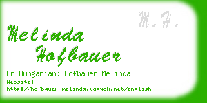 melinda hofbauer business card